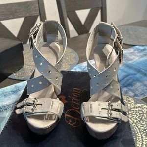 Grey high heels